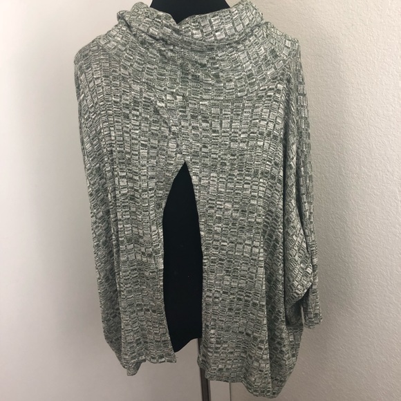 Women's Cowl Neck Sweater Blouse Gray NWOT - Picture 3 of 6